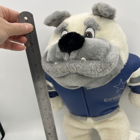 Vtg Dallas Cowboys Bulldog Ace/ACME NFL Play Football Jersey Stuffed 12” Plush - Picture 3 of 8